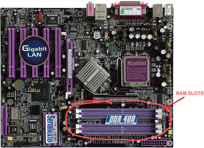 Check your motherboard for RAM